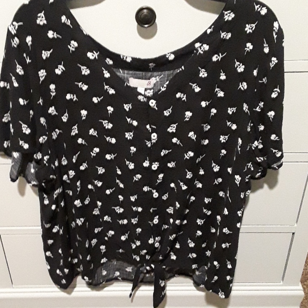XXL 1x flowy blouse top 90s vibe
